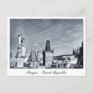 Carte Postale Prague, Charles Bridge Statues, City Towers /Tchèq