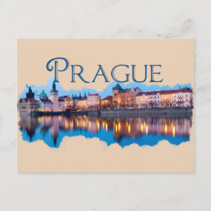 Carte Postale Prague : Ciel du soir