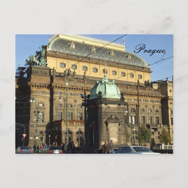 Carte Postale Prague Le Théâtre National (Devant)