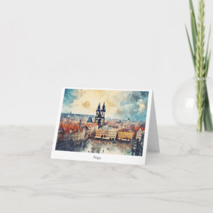 Carte postale Prague nuit en République Tchèque