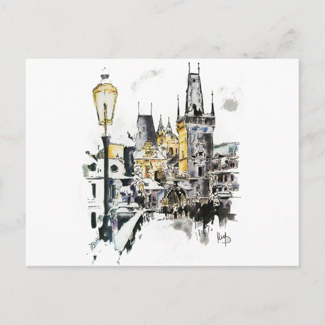 Carte Postale Prague - Pont Charles (Devant)