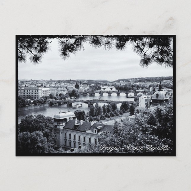 Carte Postale Prague - Pont, Vltava rivière Panorama, Tchèque (Devant)
