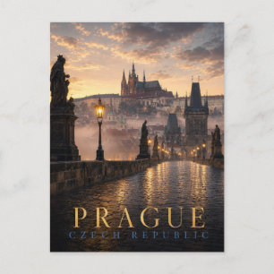 Carte Postale Prague République tchèque Pont Charles REALMS
