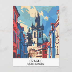 Carte Postale Prague République tchèque Retro Voyage d'oeuvres d