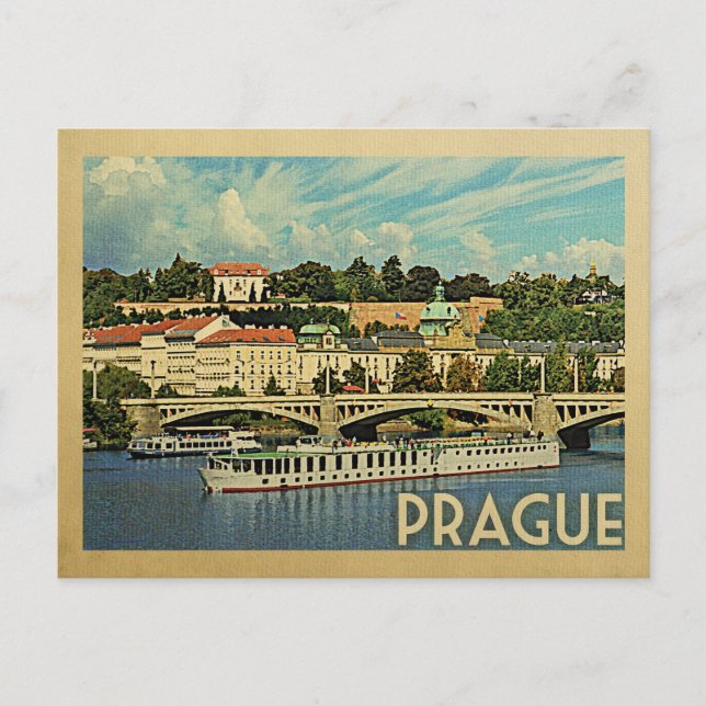 Carte postale Prague République tchèque Vintage vo (Devant)