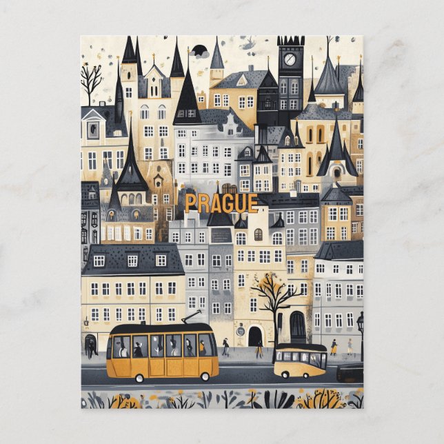 Carte Postale Prague République tchèque Voyage (Devant)