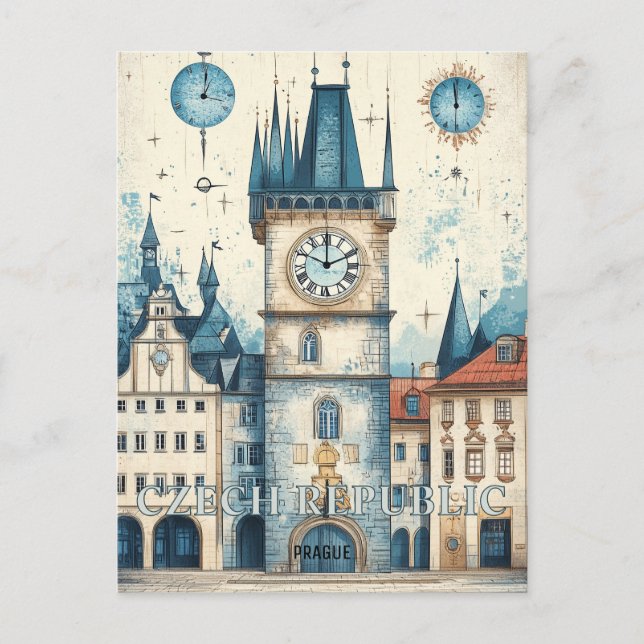 Carte Postale Prague République tchèque Voyage (Devant)