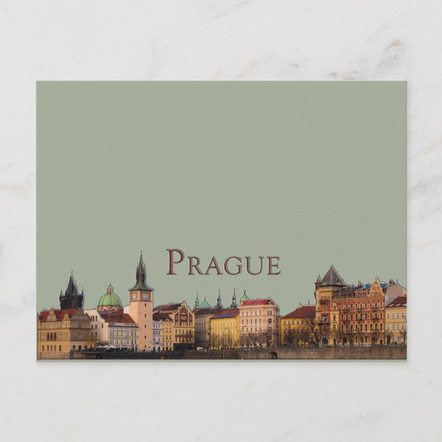 Carte Postale Prague : Skyline de la vieille ville (Devant)