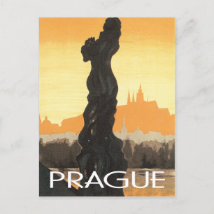 Carte Postale Prague, Tchécoslovaquie vintage