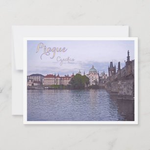 Carte Postale Prague, Tchéquie, pont Charles, crépuscule
