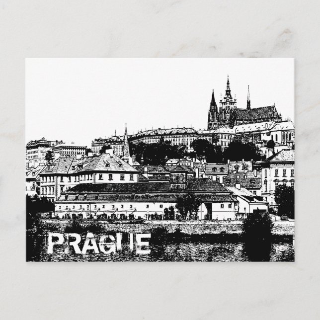 Carte Postale Prague, Vieille Ville, château de Hradcany / Répub (Devant)