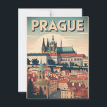 Carte Postale Prague vintage<br><div class="desc">Entrez dans le charme du vieux Prague avec cette carte postale de style vintage. Doté de monuments emblématiques comme l'horloge astronomique et le pont Charles, le design évoque la riche histoire et la beauté intemporelle de la capitale tchèque. Parfait pour les collectionneurs, les voyageurs et les amateurs d'art européen classique....</div>