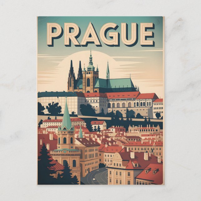 Carte Postale Prague vintage (Devant)
