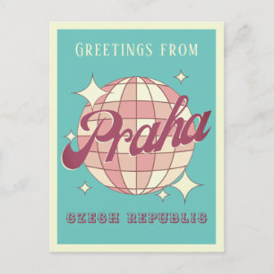 Carte Postale Praha Prague République Tchèque turquoise