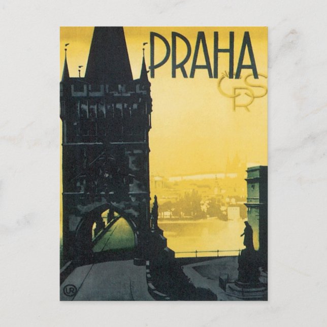 Carte Postale Praha vintage (Devant)