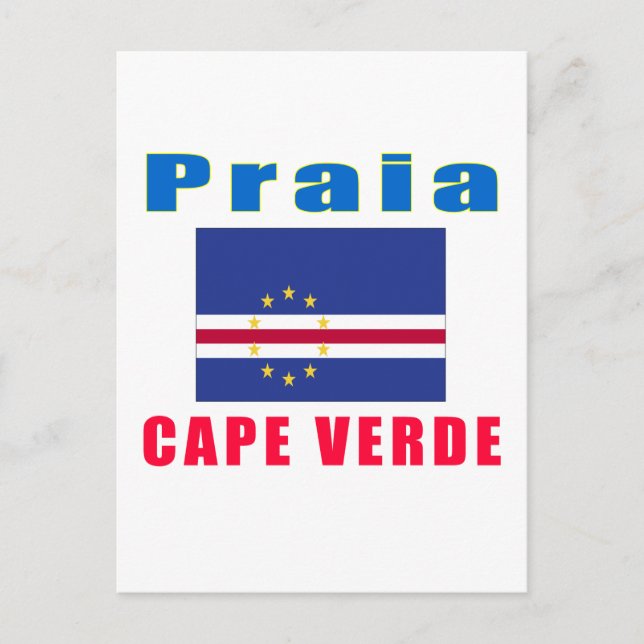 Carte Postale Praia Cap Vert majuscules (Devant)