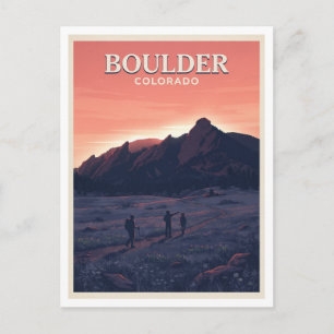 Carte Postale Prairie de Chautauqua et rocher des Flatirons