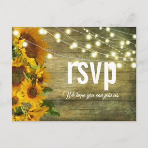 Carte Postale Prairie de Tournesol Conception Florale Rustique