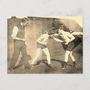Carte Postale Pratique de boxe 1913