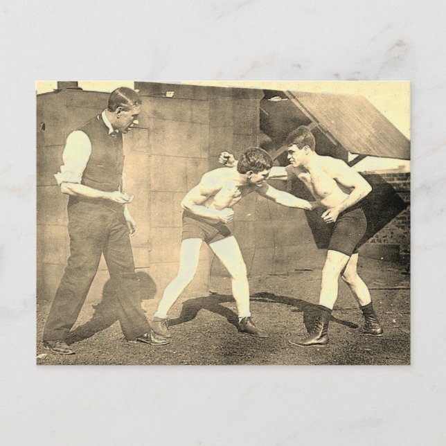 Carte Postale Pratique de boxe 1913 (Devant)
