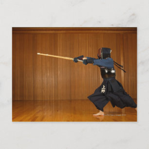 Carte Postale Pratique en matière d'escrimeur de Kendo