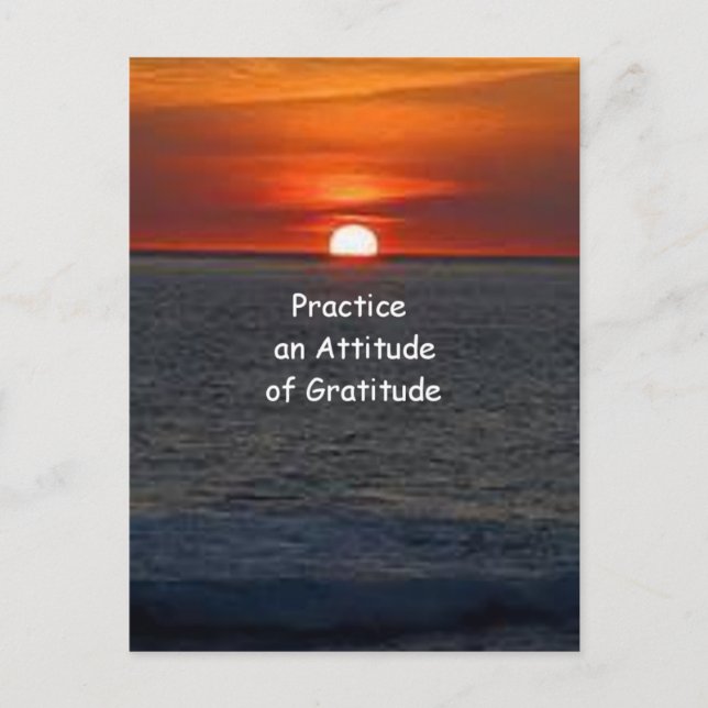 Carte Postale Pratiquer une attitude de gratitude (Devant)