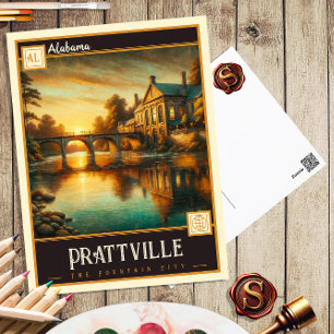 Carte Postale Prattville, Alabama Vintage
