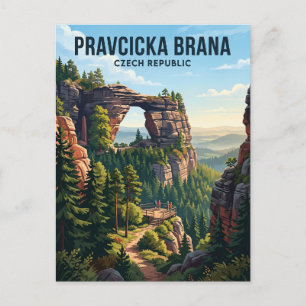 Carte Postale Pravcicka Brana République tchèque