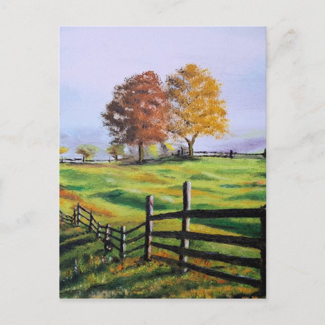 Carte Postale Pré à l'aube (Devant)