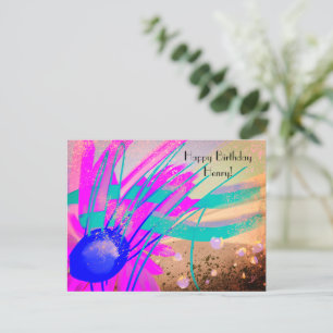 Carte Postale Pré au coucher du soleil - Peinture Abstraite