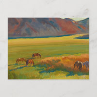 Pré et Chevaux par Maynard Dixon