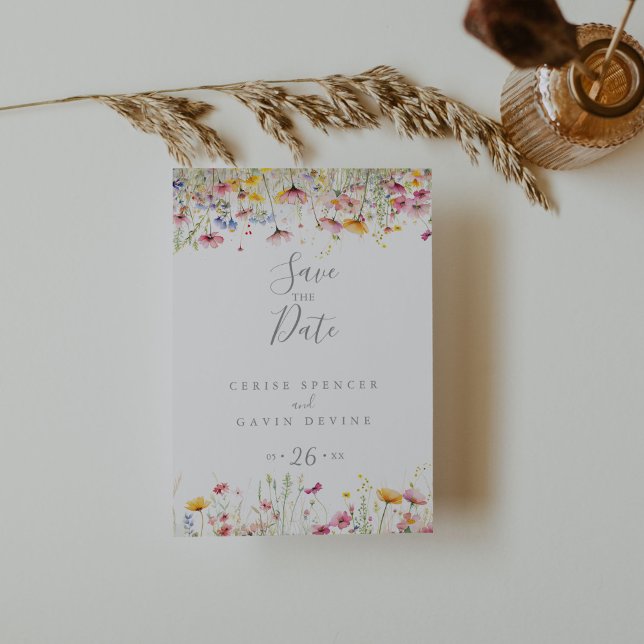 Carte Postale Préavis de couleur de prairie fleurie (Créateur téléchargé)