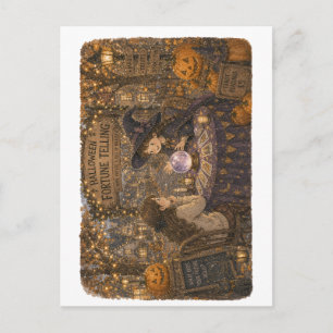 Carte Postale Prédiction de fortune Halloween pour les amateurs 