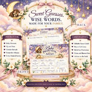 Carte Postale Prédictions et conseils pour la baby shower Bison