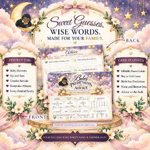 Carte Postale Prédictions et conseils pour la baby shower de béb
