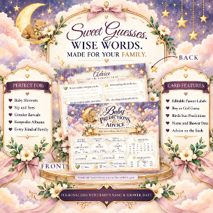 Carte Postale Prédictions et conseils pour la baby shower de cha