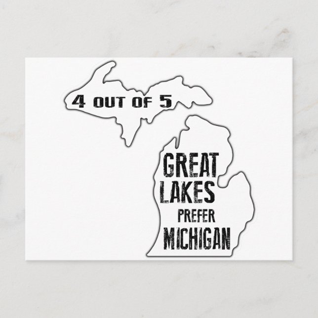 Carte Postale Préférer Michigan (Devant)