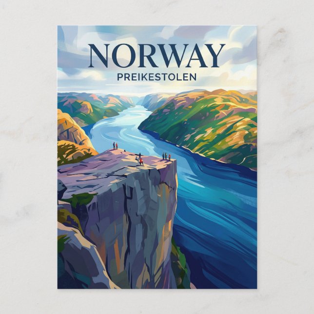 Carte Postale Preikestolen Norvège (Devant)