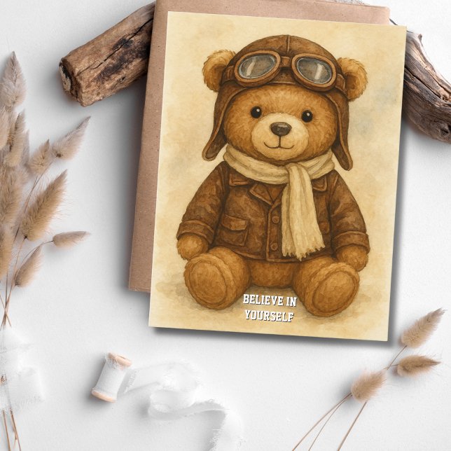 Carte Postale Premier avion Solo Simple, Aviation Personnalisée (Créateur téléchargé)