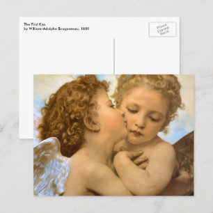 Carte Postale Premier Baiser (détail d'ange) de Bouguereau