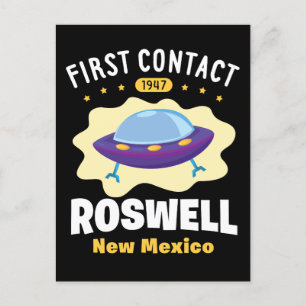 Carte Postale Premier contact Roswell Nouveau Mexique Alien UFO