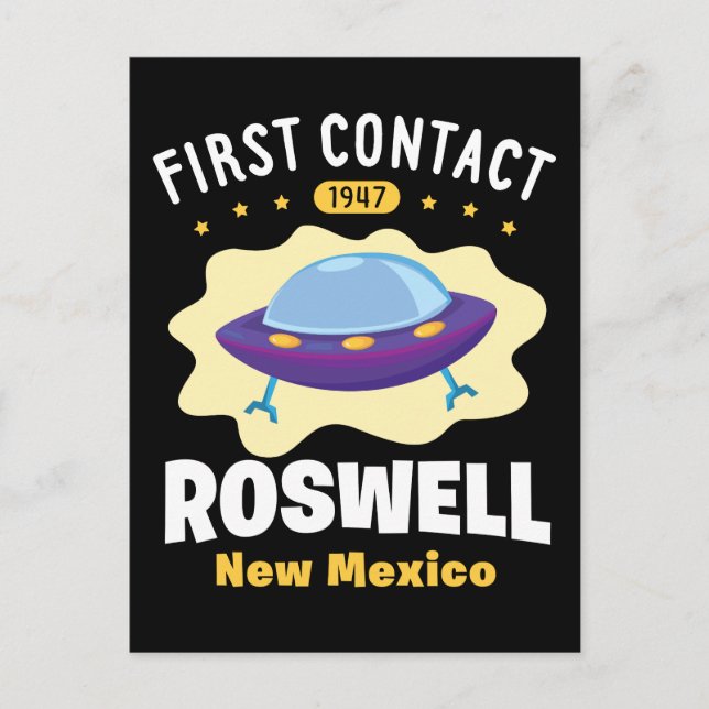 Carte Postale Premier contact Roswell Nouveau Mexique Alien UFO (Devant)