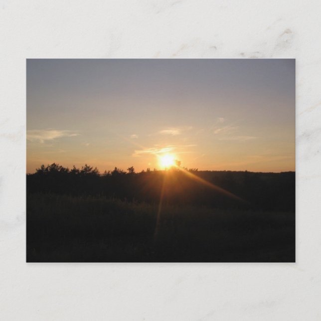 Carte Postale premier coucher de soleil (Devant)