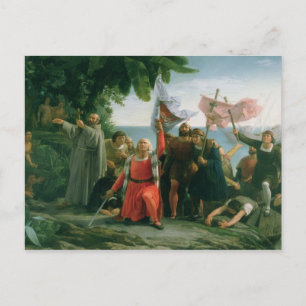 Carte Postale Premier débarquement de Christophe Colomb à