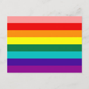 Carte postale Premier drapeau Gay pride arc-en-cie