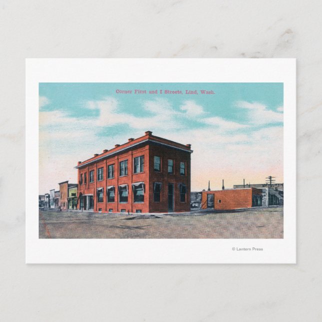 Carte Postale Premier et I Street CornerLind, WA (Devant)