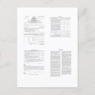 Carte Postale Premier formulaire d'impôt américain sur le revenu