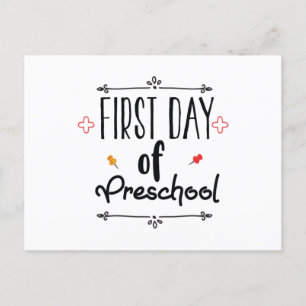 Carte Postale Premier jour de l'enseignement préscolaire