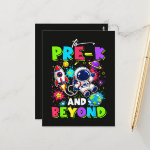 Carte Postale Premier jour de pré-maternelle Astronaute Espace R