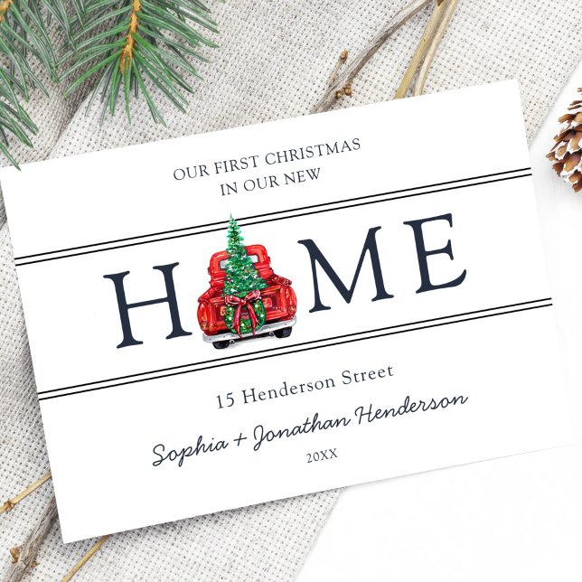 Carte Postale Premier Noël dans notre nouvelle maison Noël (Créateur téléchargé)